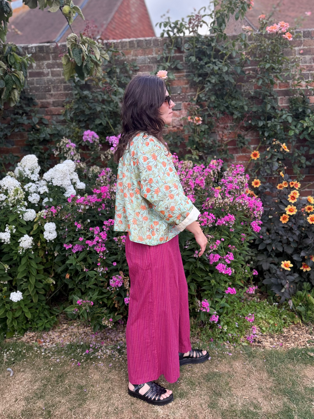 Garden Tulip Linen Jacket: Reversible