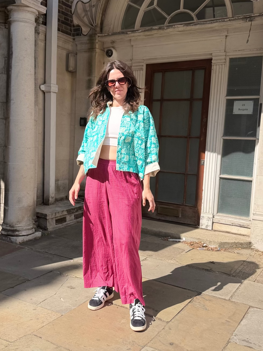 Santorini Linen Jacket: Reversible