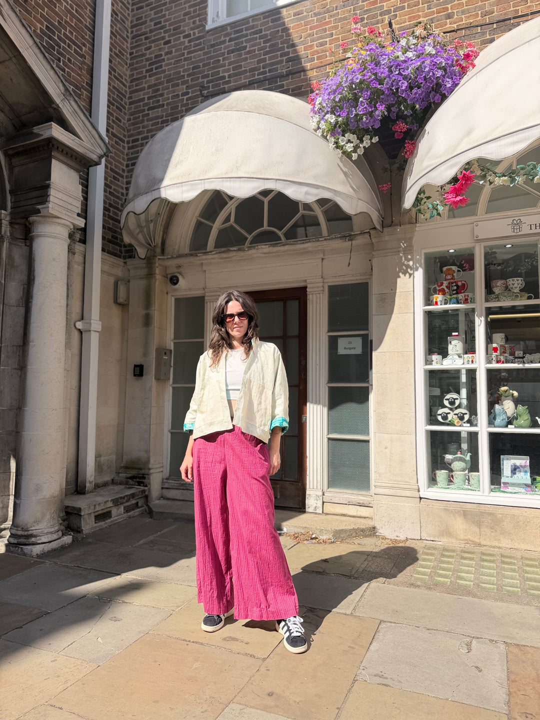 Santorini Linen Jacket: Reversible