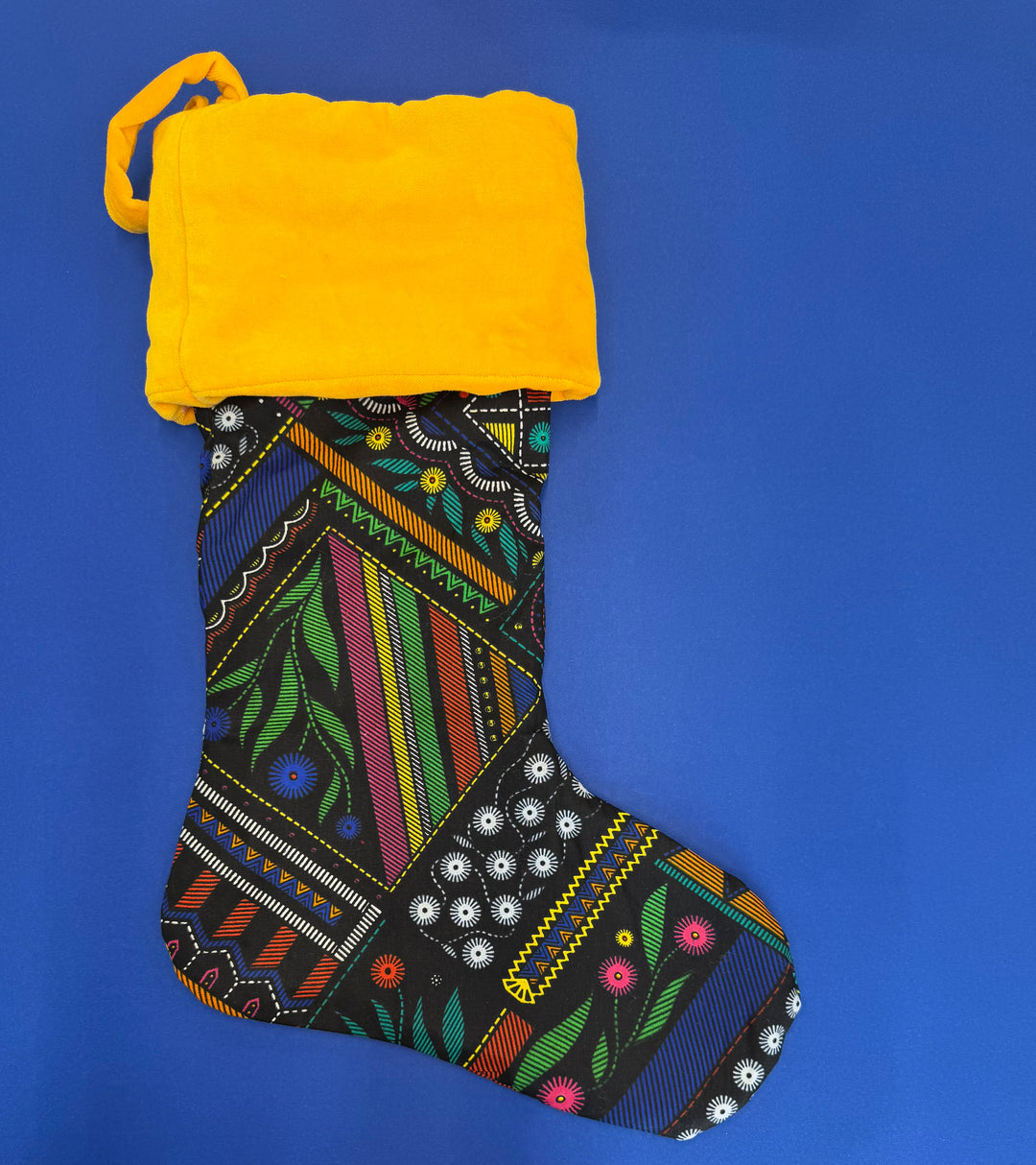 Modernist Mosaic Print Handmade Christmas Stocking