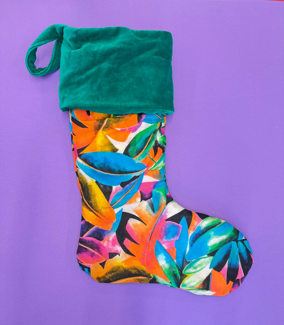 Tropical Jungle Handmade Christmas Stocking