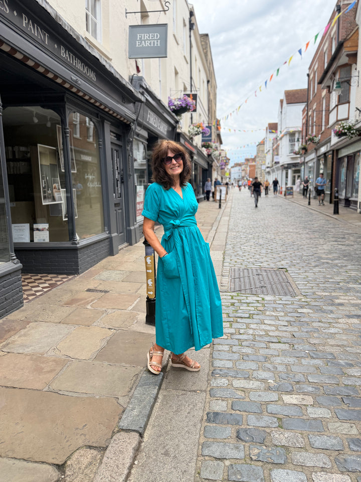 Teal Wrap Dress