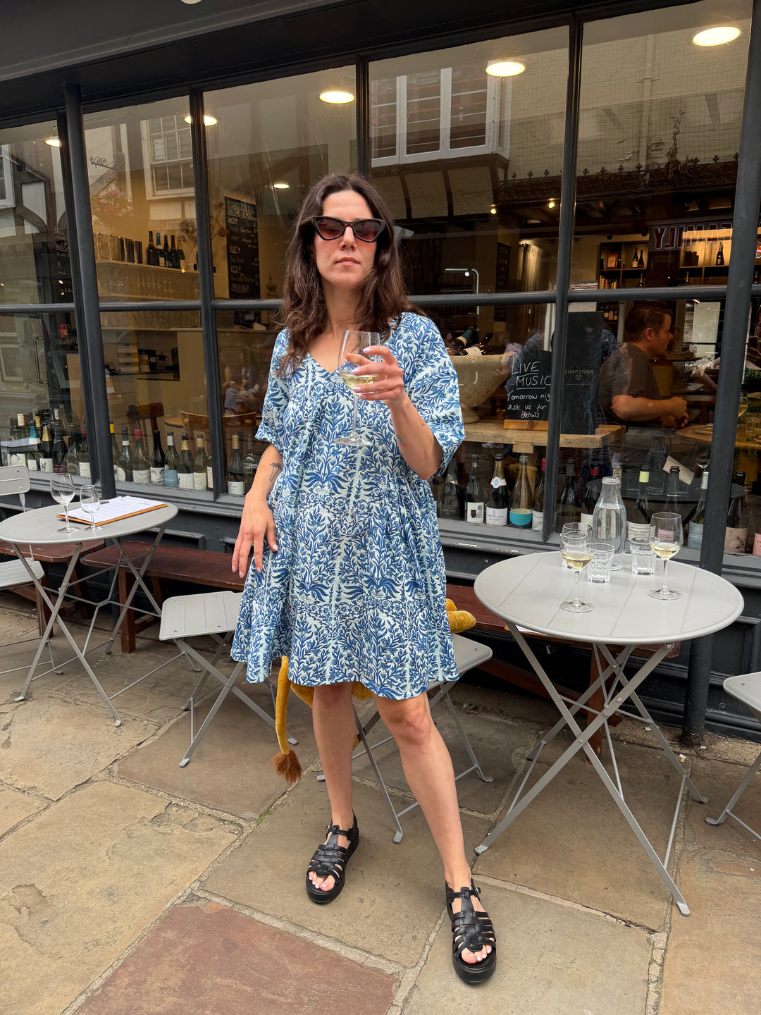 Blue Mai Tai: Knee Length Summer Dress
