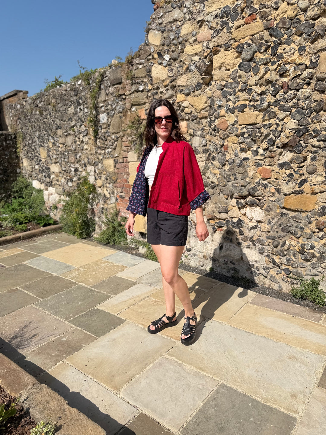 Indus Vibe Linen Jacket: Reversible