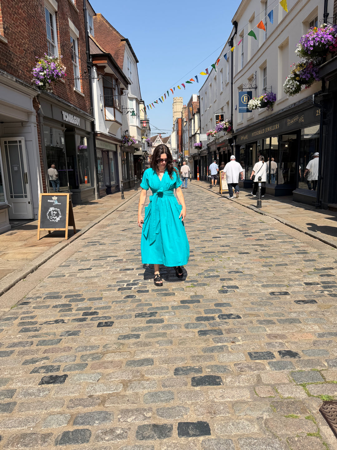 Teal Wrap Dress