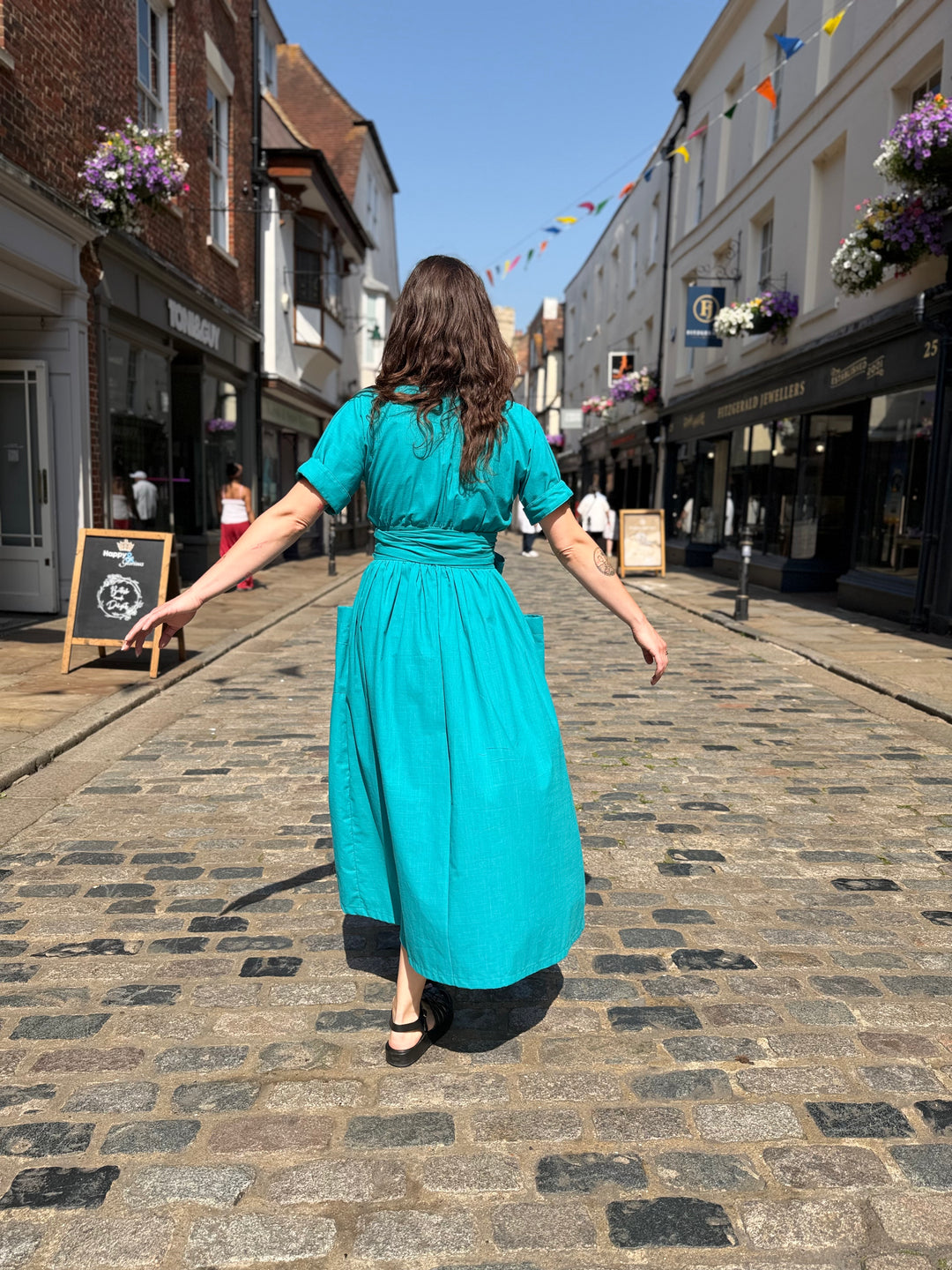 Teal Wrap Dress