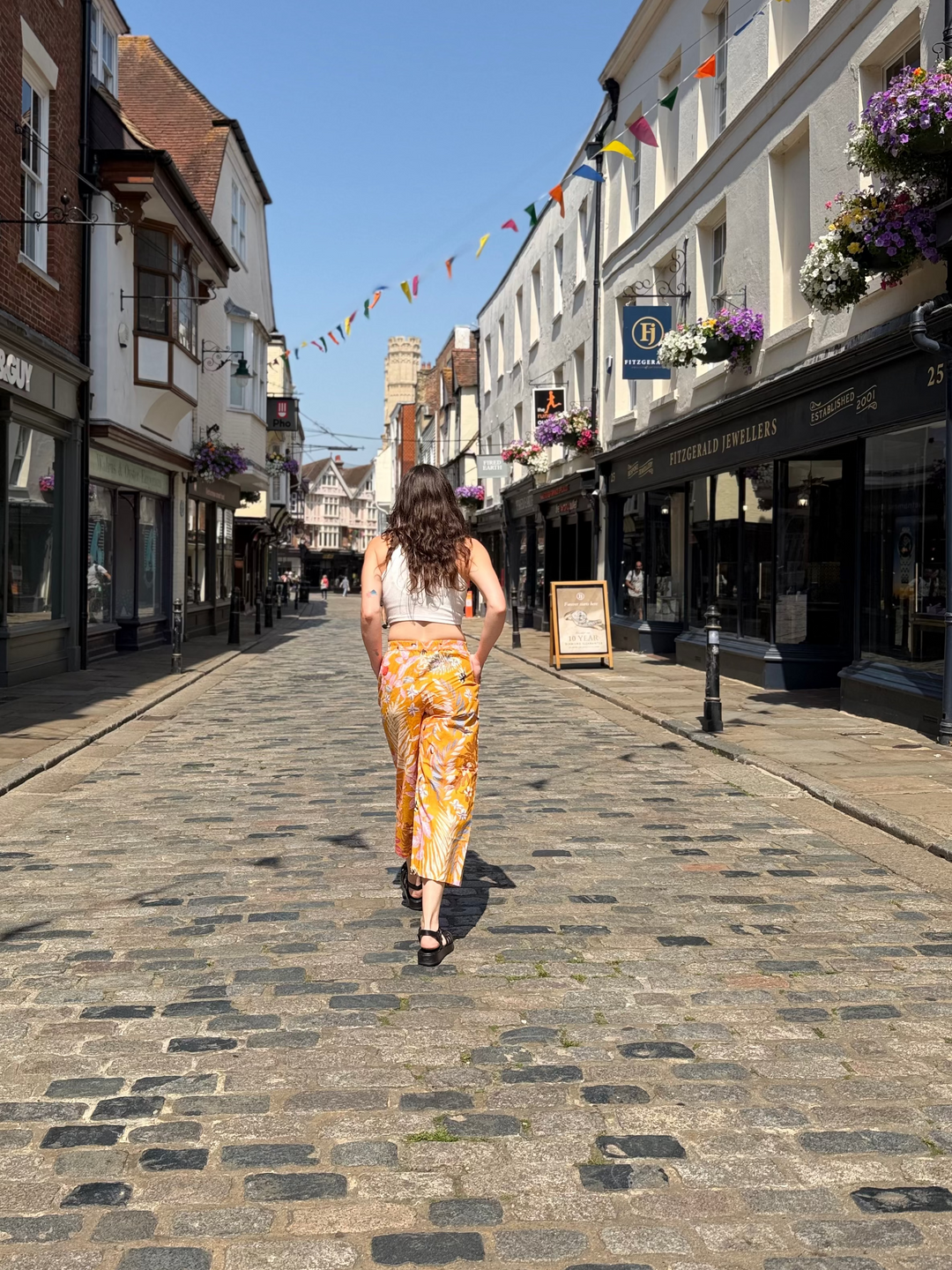 Saffron Floral Print Trousers