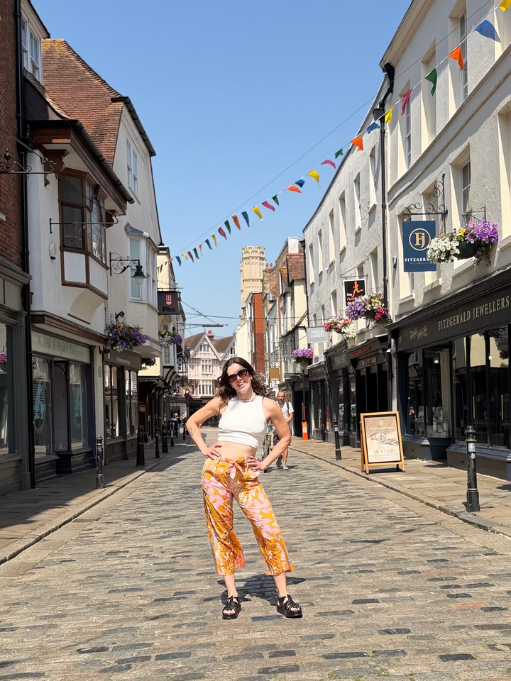 Saffron Floral Print Trousers