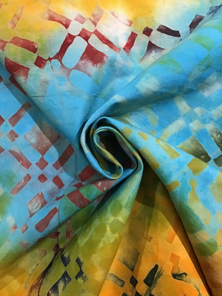 A Day at the Beach Batik Fabric - Violet Elizabeth - Haberdashery