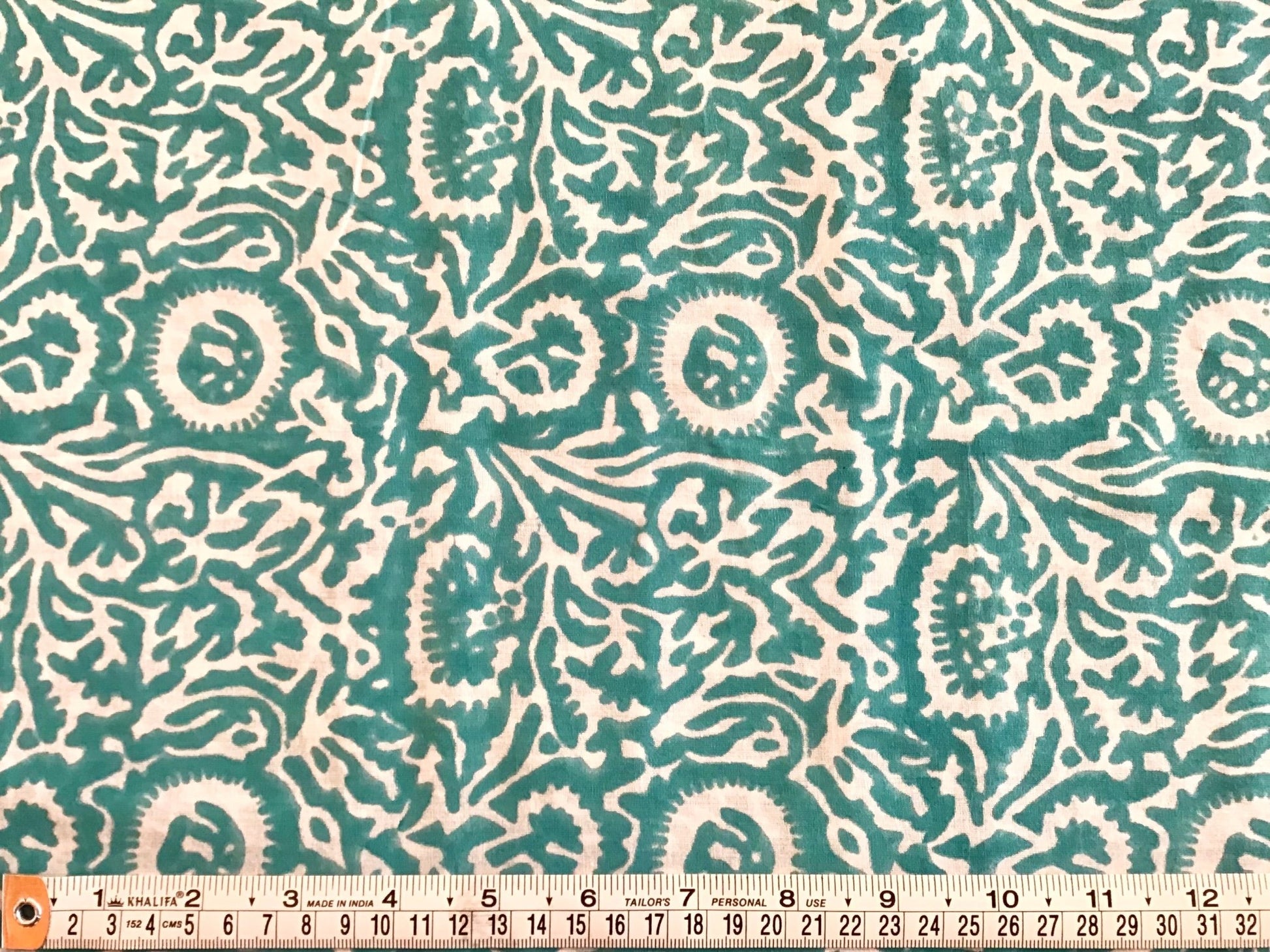 Abstract flower Block Printed Fabric - Violet Elizabeth - Haberdashery