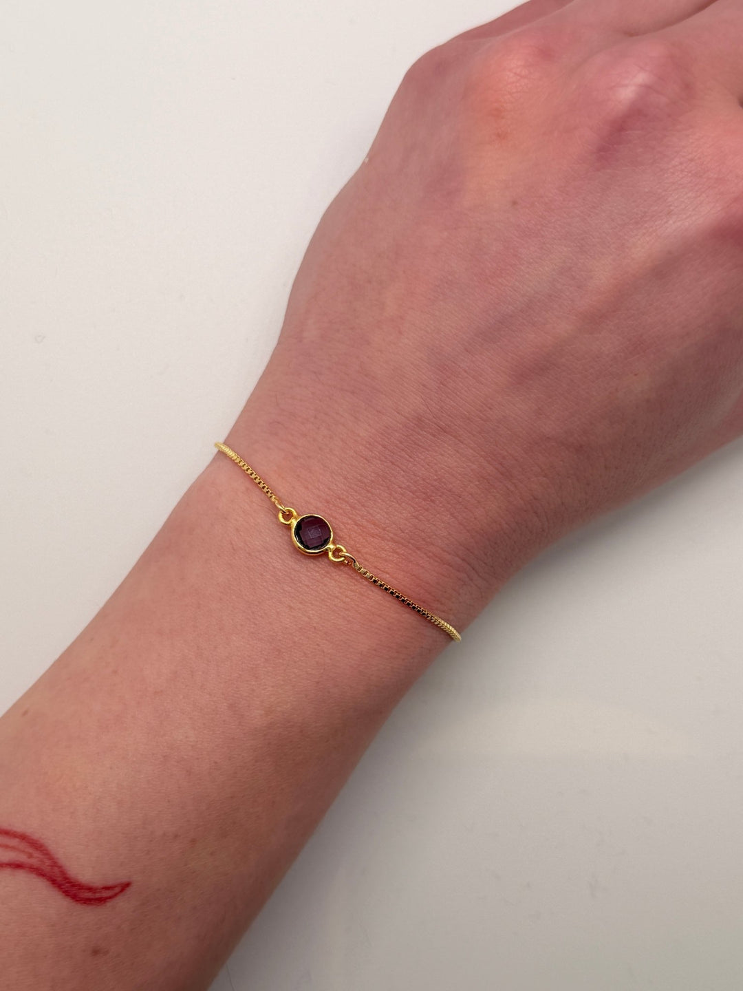 Adjustable Amethyst And Gold Plated Bracelet - Violet Elizabeth - Jewellery