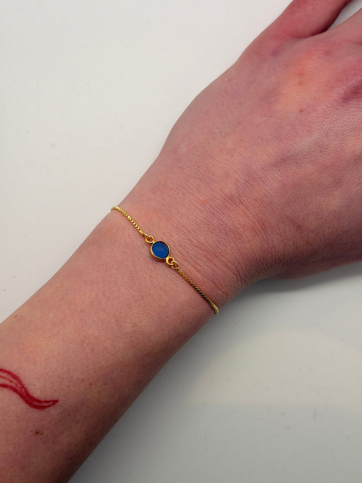 Adjustable Lolite And Gold Plated Bracelet - Violet Elizabeth - Jewellery
