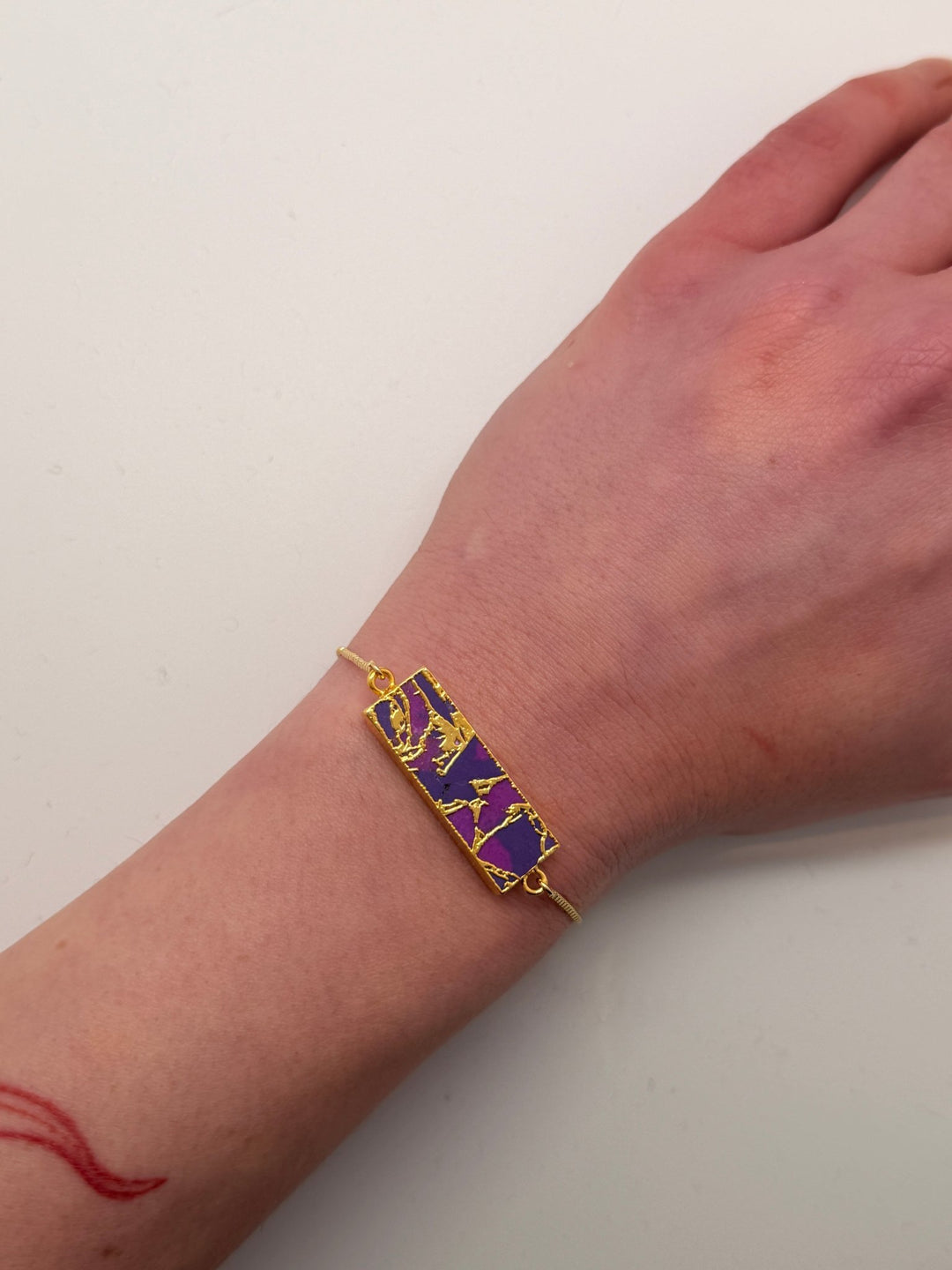 Amethyst Crackle Bracelet - Violet Elizabeth - Jewellery