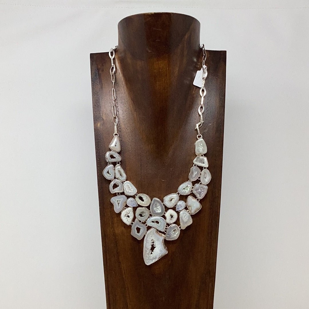 Asymmetric Agate necklace - Violet Elizabeth - Jewellery