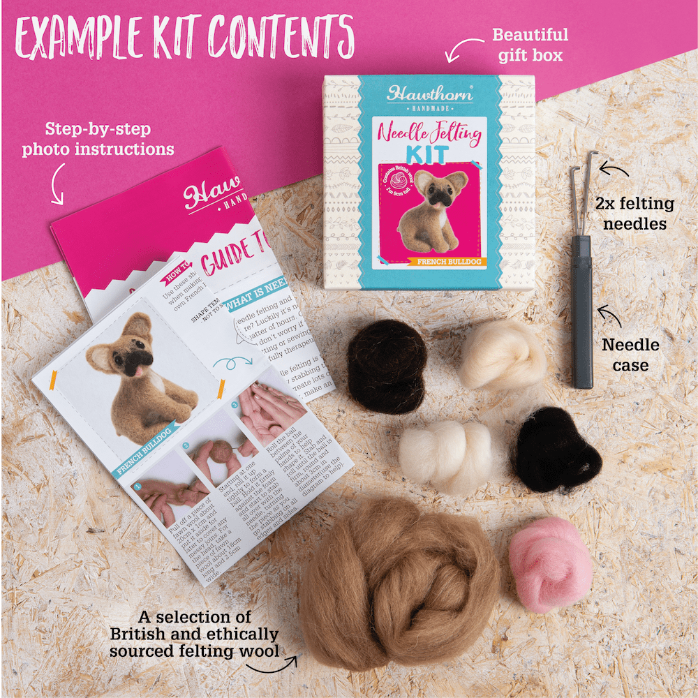 Baby Dragon Mini Needle Felting Kit | Complete Craft Kit - Violet Elizabeth - Haberdashery