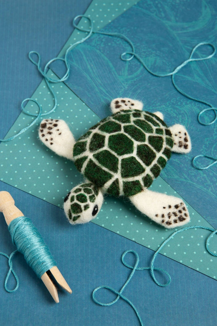 Baby Sea Turtle Mini Needle Felting Kit | Complete Craft Kit - Violet Elizabeth - Haberdashery