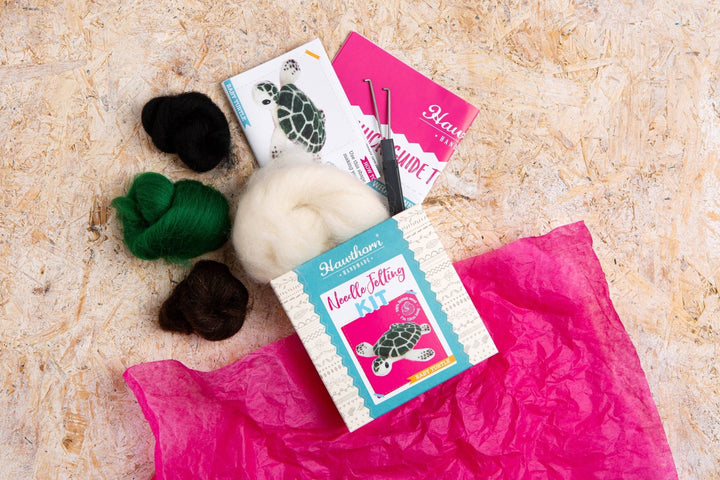 Baby Sea Turtle Mini Needle Felting Kit | Complete Craft Kit - Violet Elizabeth - Haberdashery
