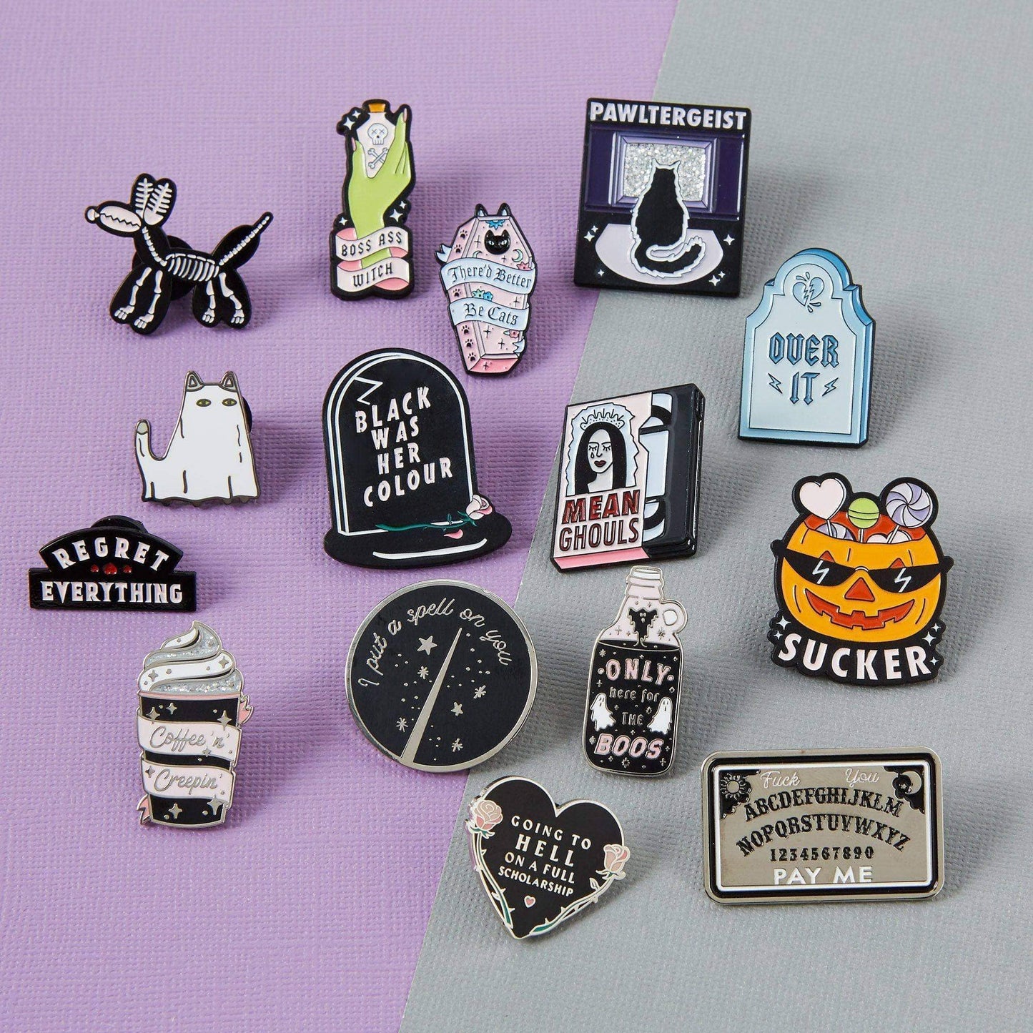 Balloon Animal Skeleton Enamel Pin - Violet Elizabeth - Jewellery