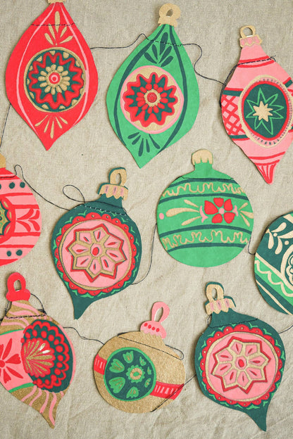 Baubles Sewn Garland - Violet Elizabeth - 
