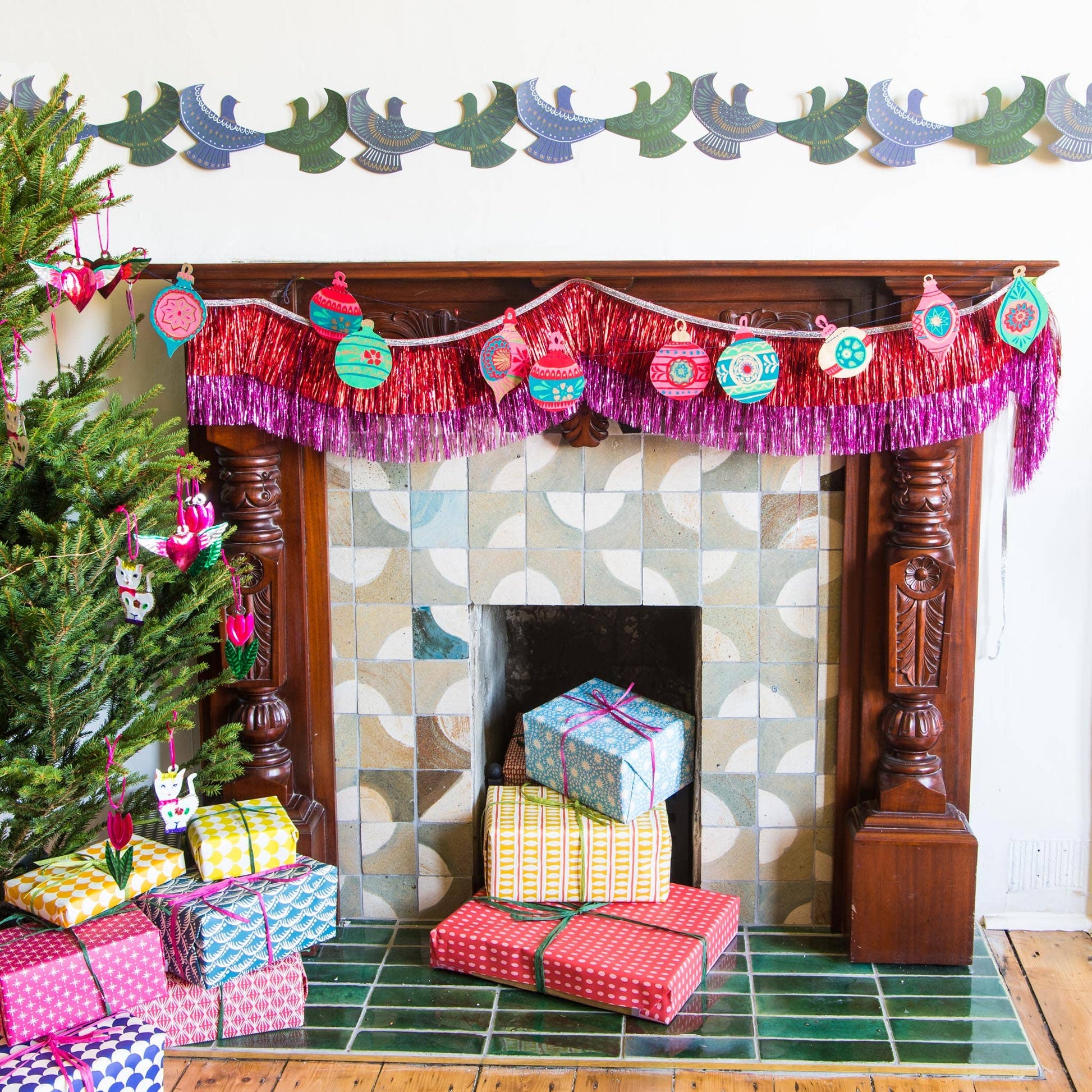 Baubles Sewn Garland - Violet Elizabeth - 