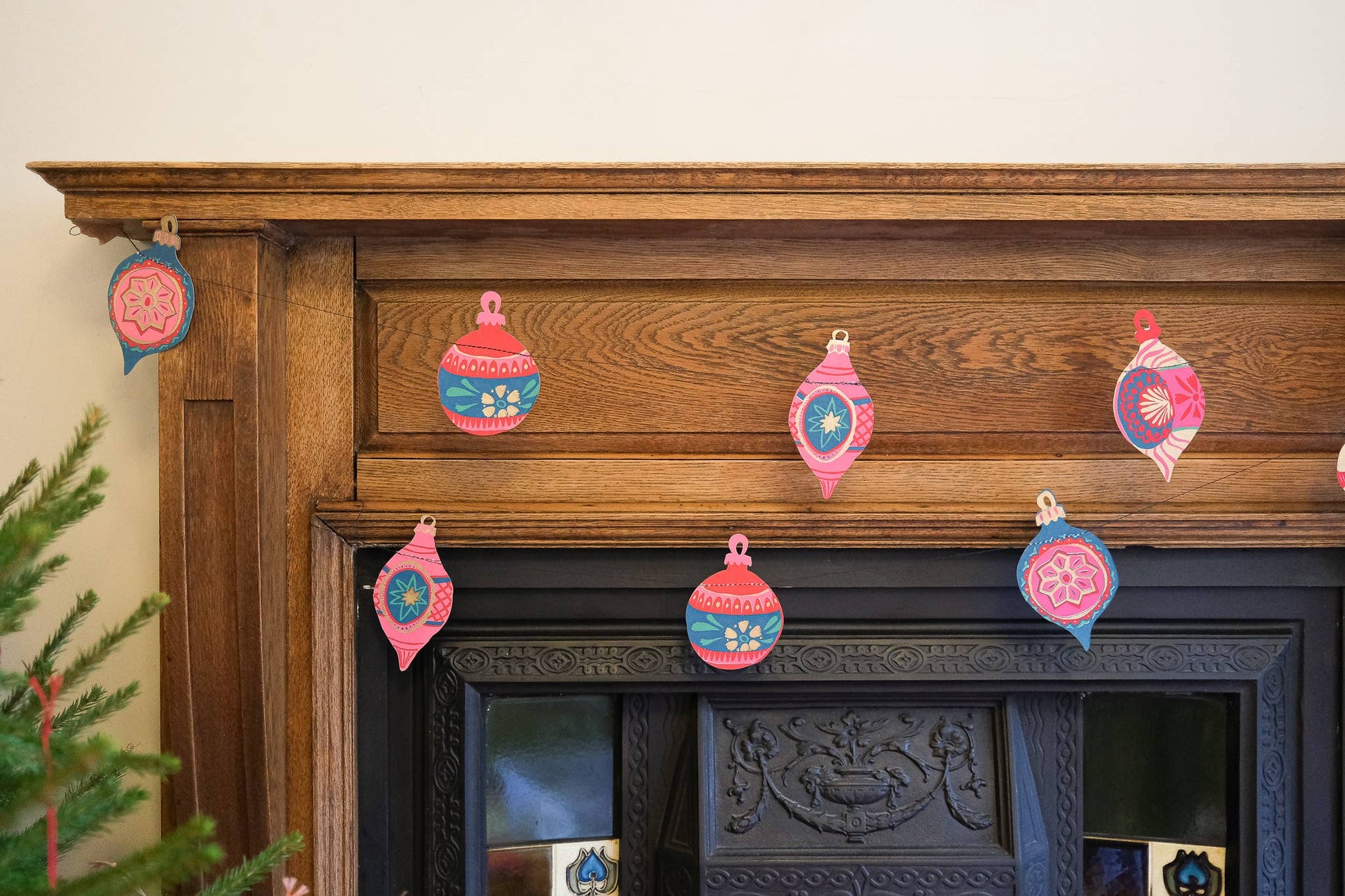 Baubles Sewn Garland - Violet Elizabeth - 