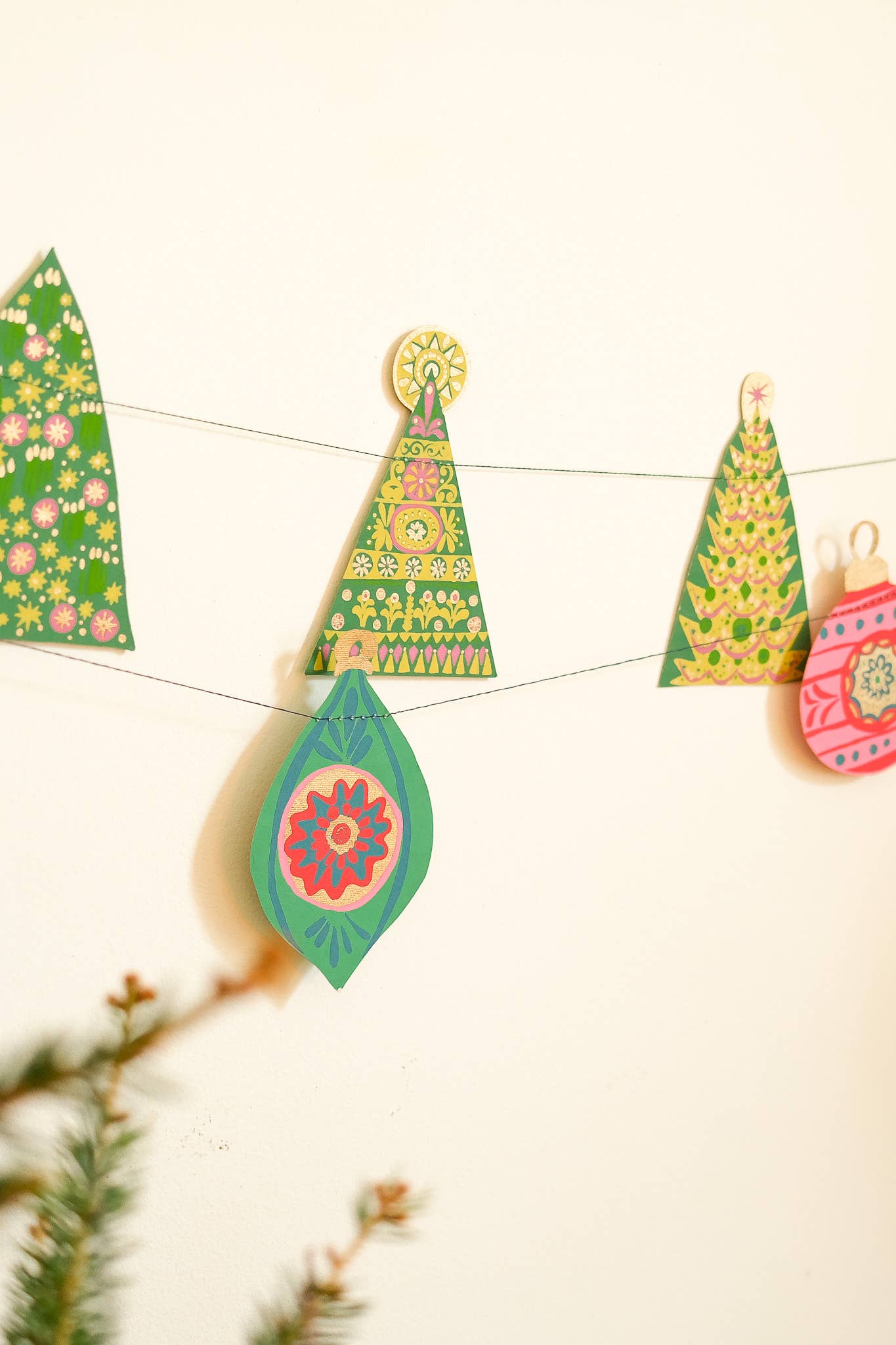 Baubles Sewn Garland - Violet Elizabeth - 