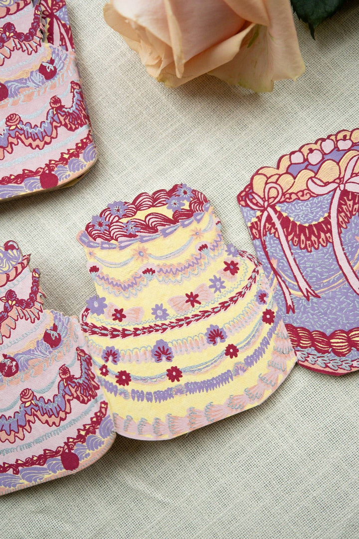 Birthday Cake Concertina Greeting Card - Violet Elizabeth - Decor