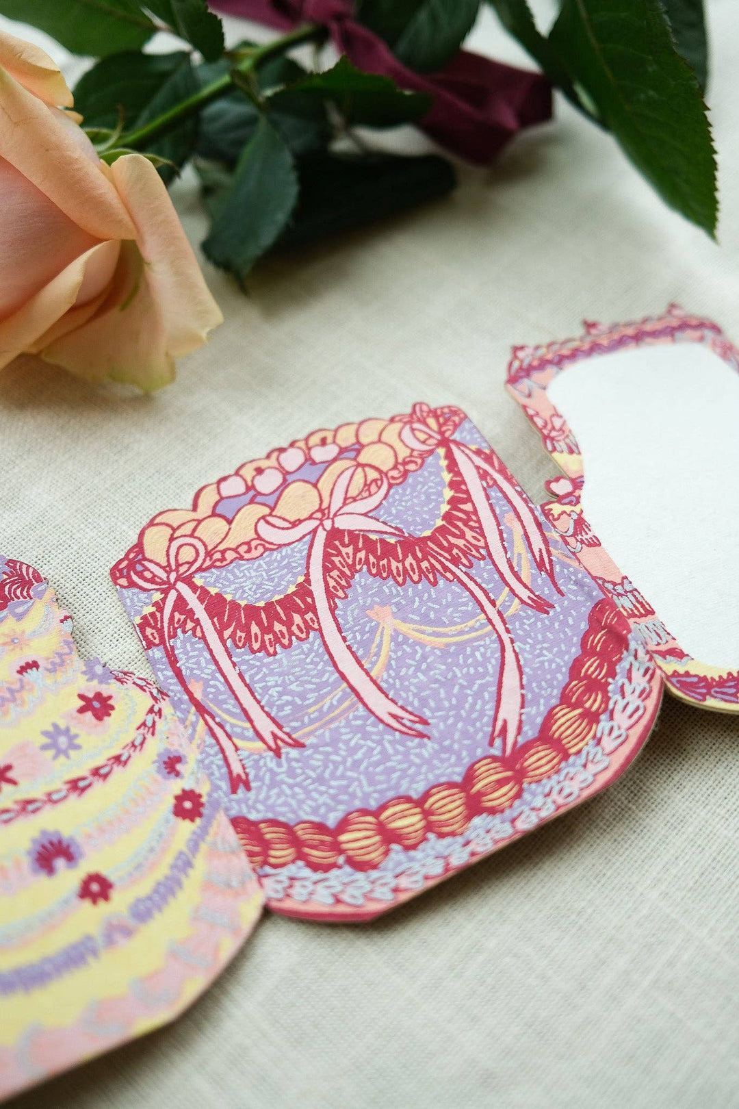 Birthday Cake Concertina Greeting Card - Violet Elizabeth - Decor