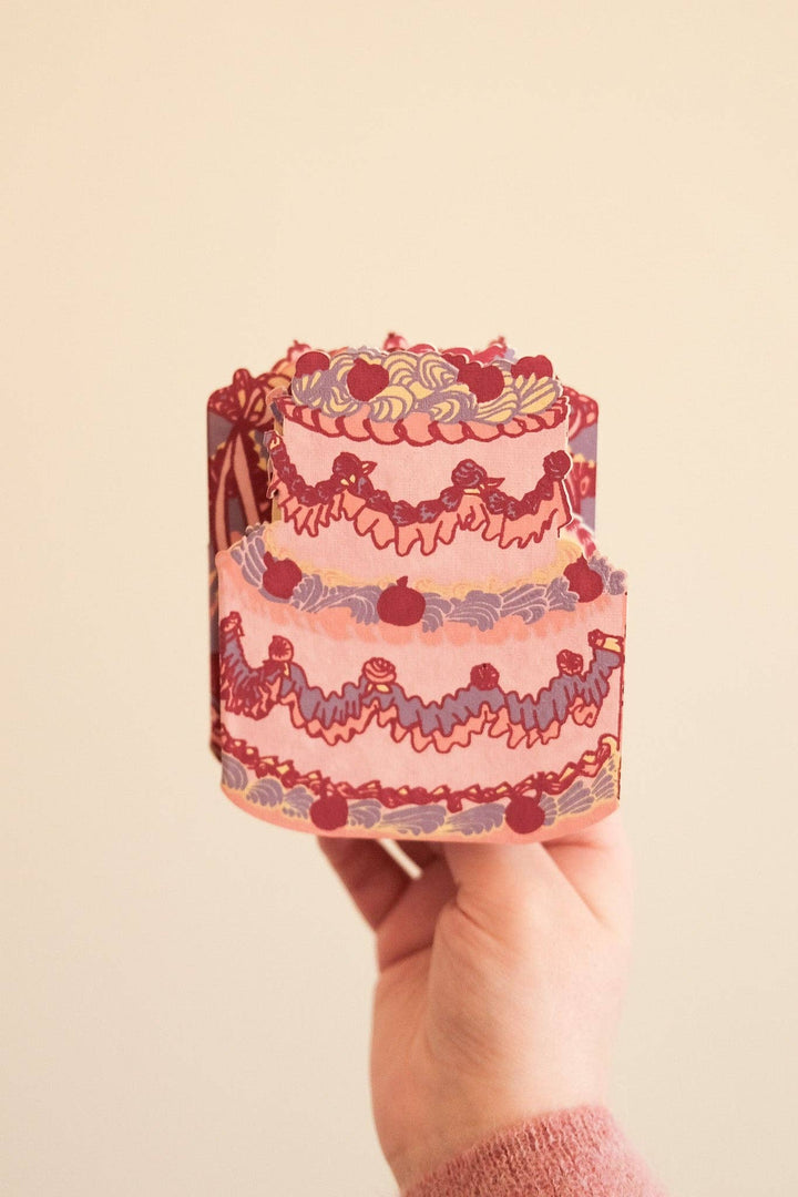 Birthday Cake Concertina Greeting Card - Violet Elizabeth - Decor
