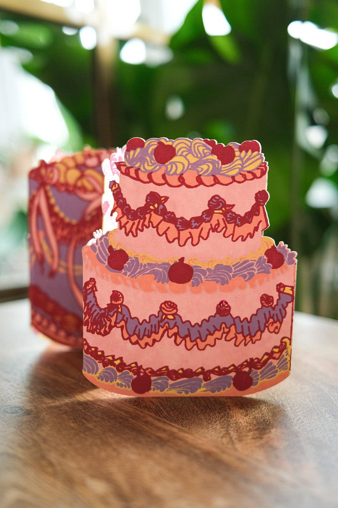 Birthday Cake Concertina Greeting Card - Violet Elizabeth - Decor