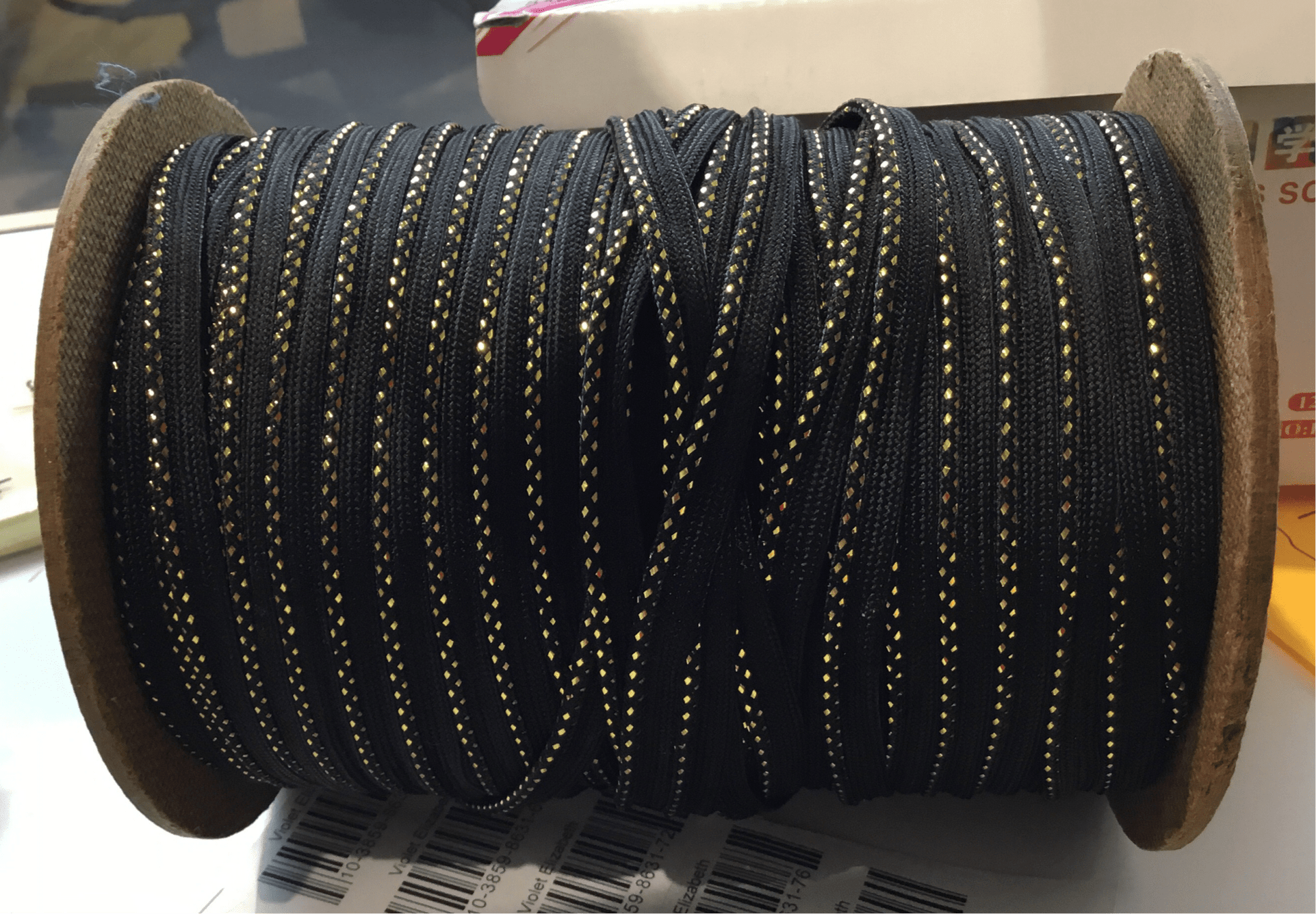 Black & gold piping10mm - Violet Elizabeth - Haberdashery