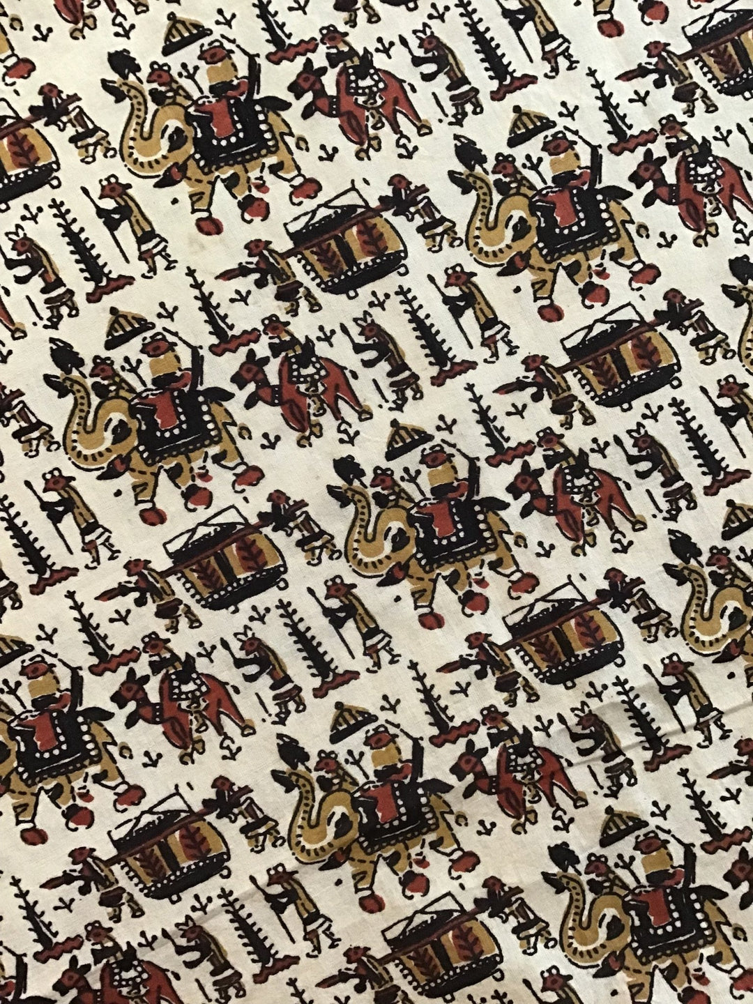 Block Printed Cotton Fabric - Violet Elizabeth - Haberdashery