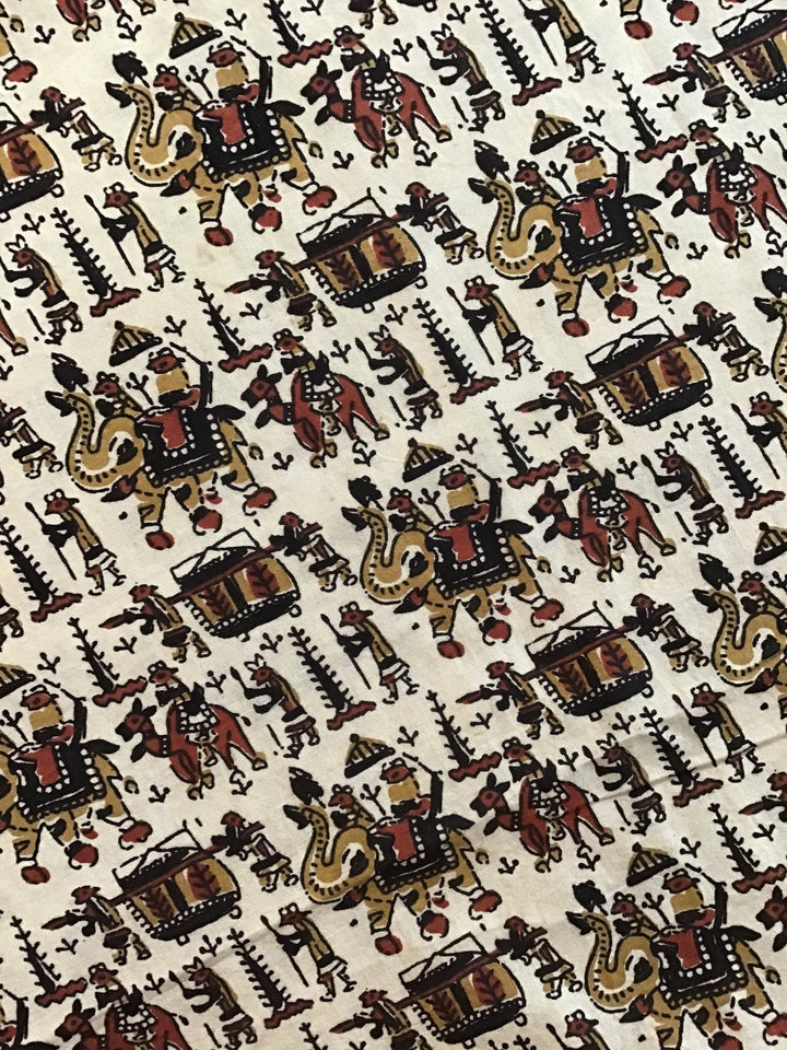 Block Printed Cotton Fabric - Violet Elizabeth - Haberdashery