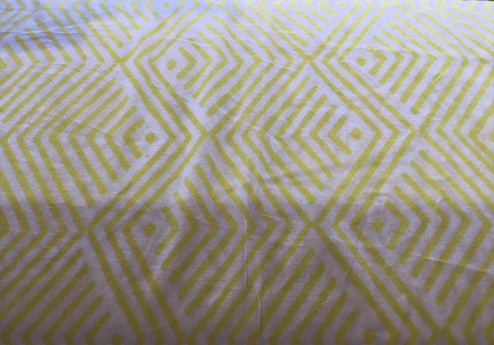 Block Printed Cotton Fabric - Violet Elizabeth - Haberdashery