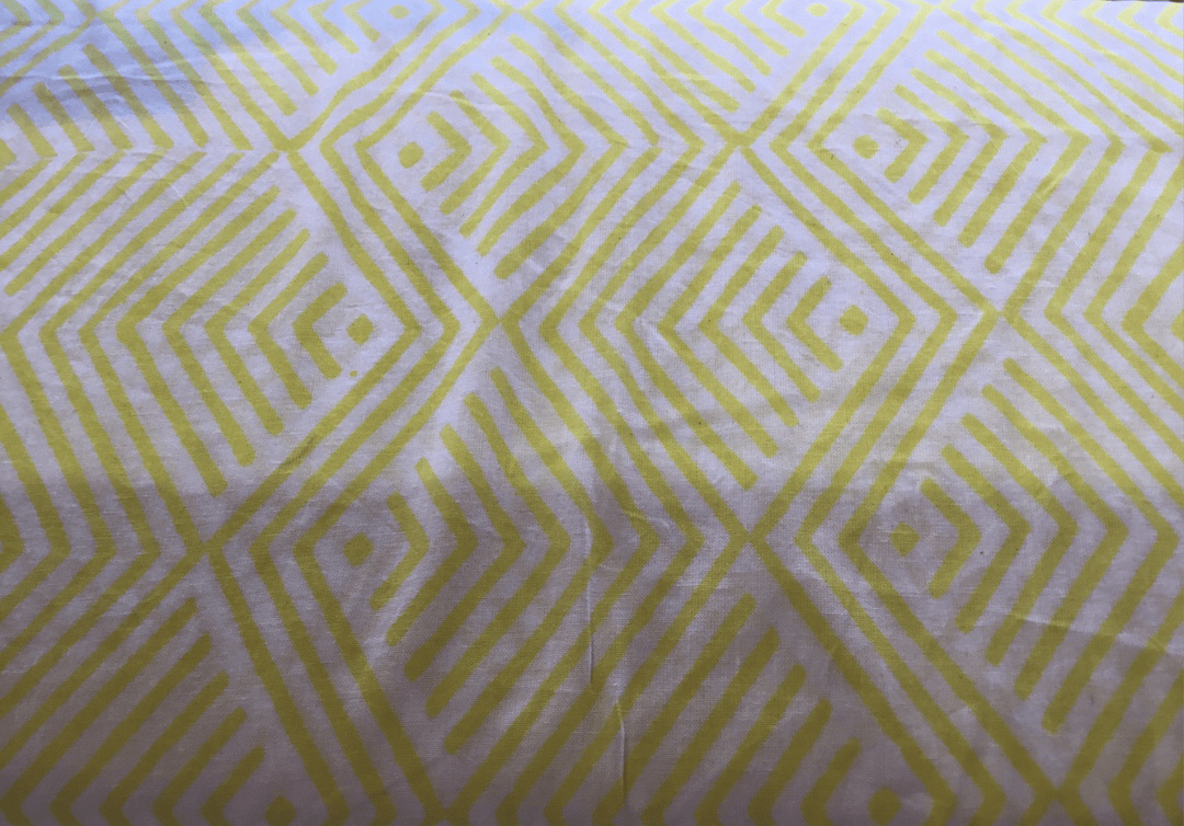 Block Printed Cotton Fabric - Violet Elizabeth - Haberdashery