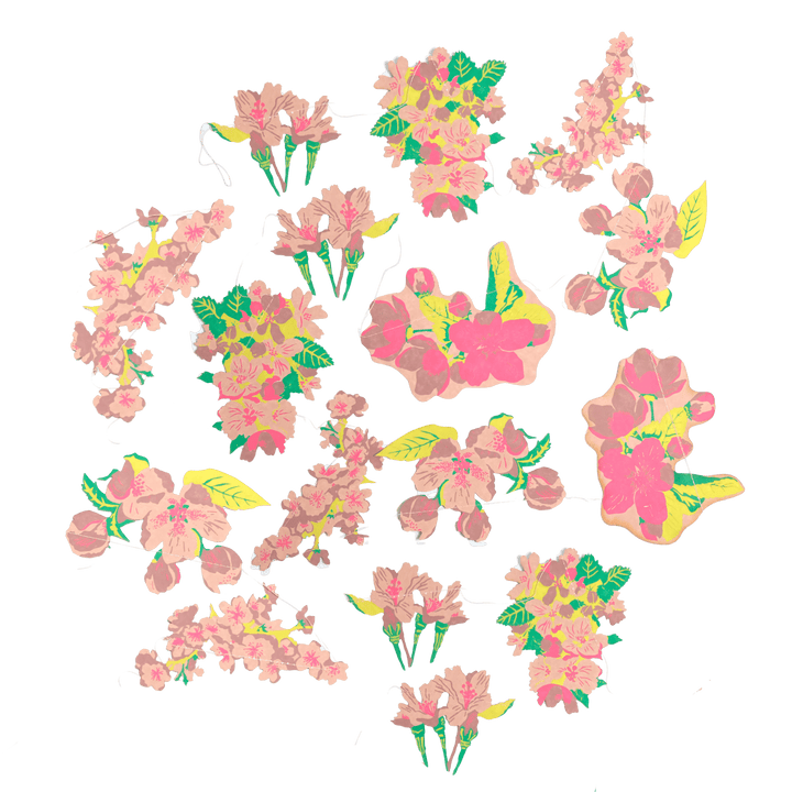 Blossom Sewn Garland - Violet Elizabeth - 