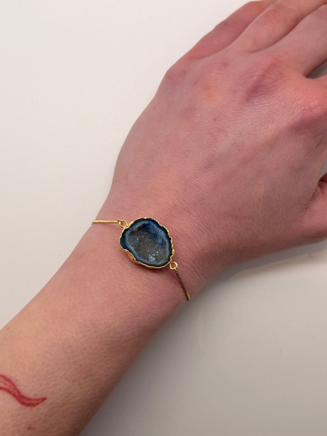 Blue Half Geode Druzy Bracelet - Violet Elizabeth - Jewellery