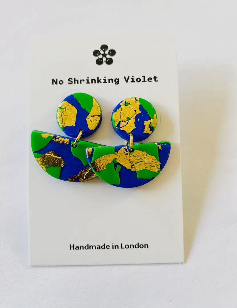 Blue Lagoon Mini Boat Earrings - Violet Elizabeth - Jewellery