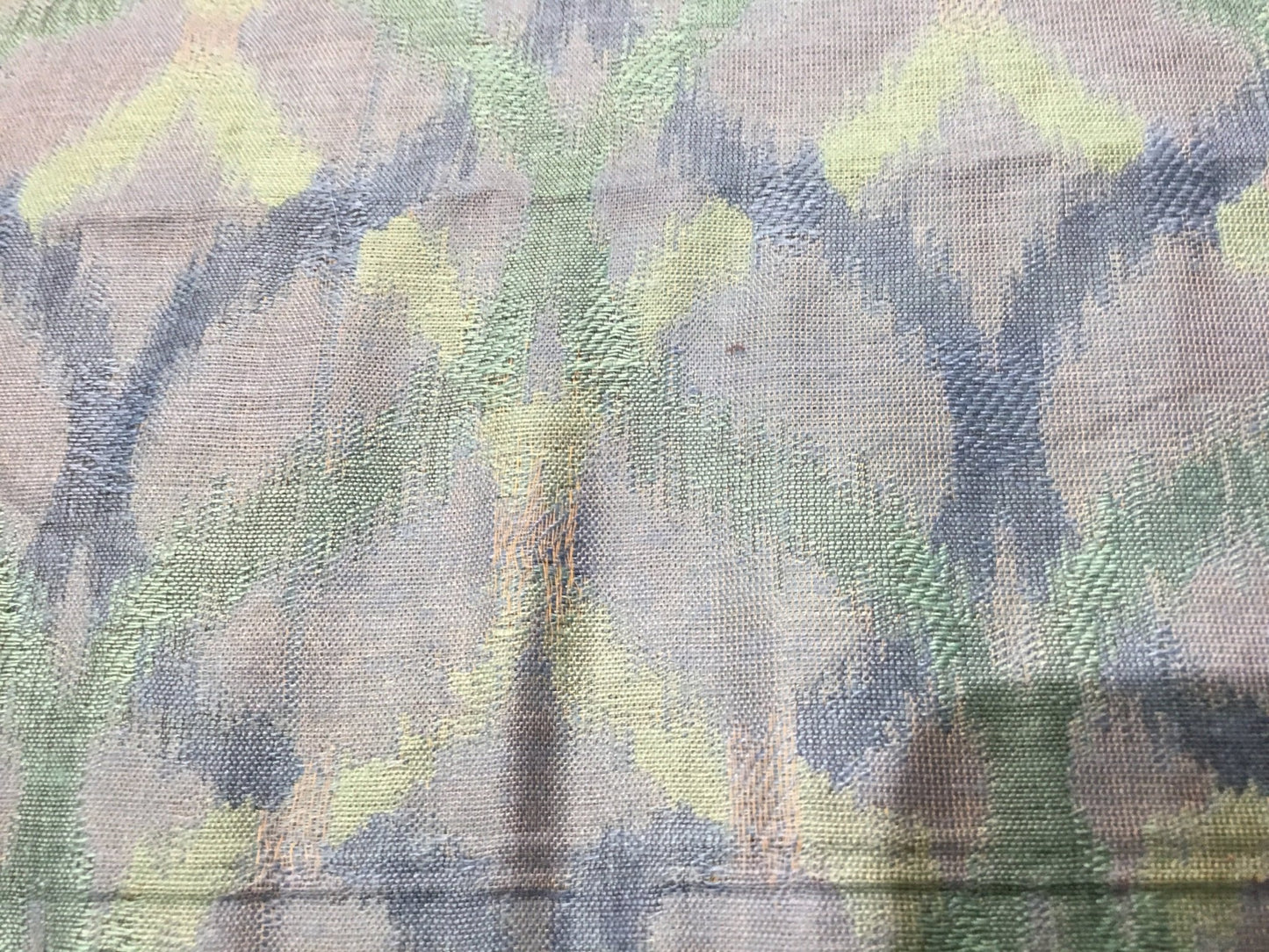 blue/green jaquard fabric - Violet Elizabeth - Haberdashery
