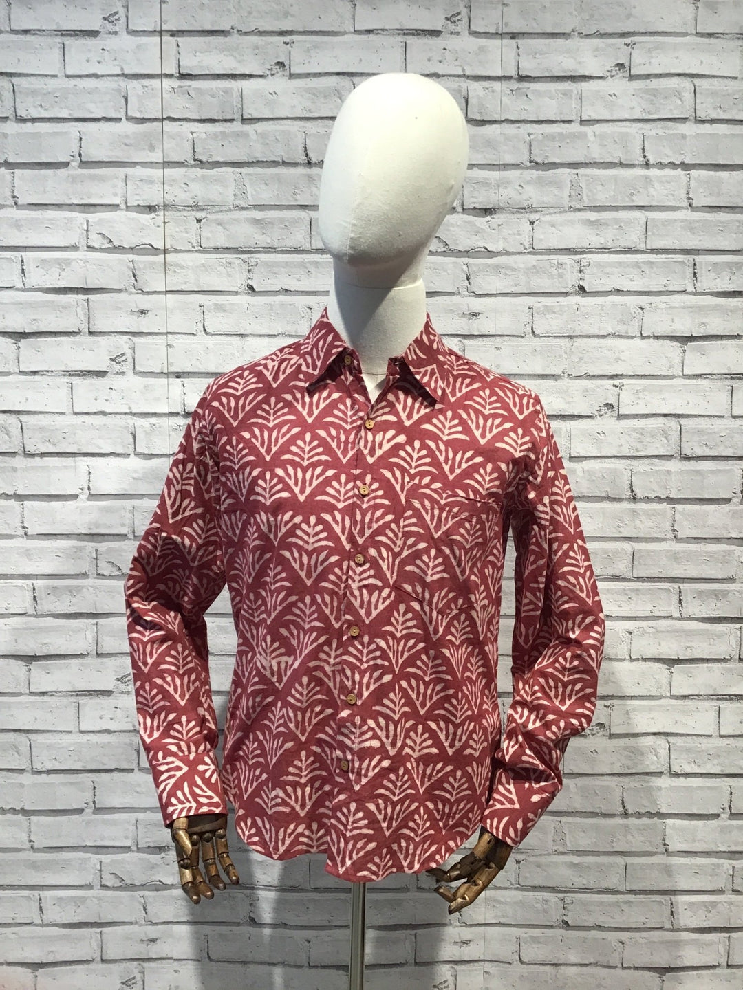 Bordeaux Batik Cotton Shirt - Violet Elizabeth - Clothing