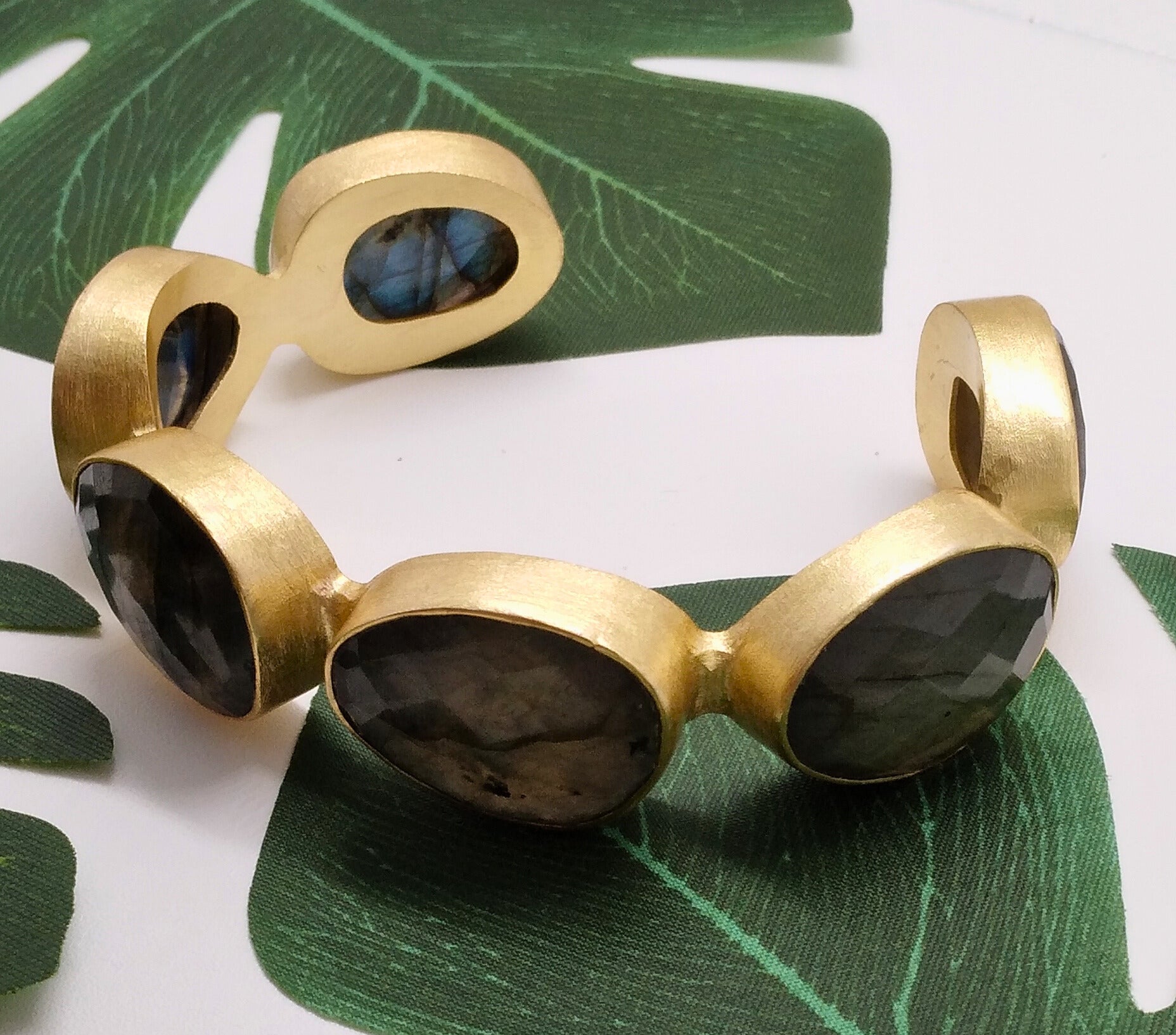 Bound Cut Labradorite Bracelet - Violet Elizabeth - Jewellery