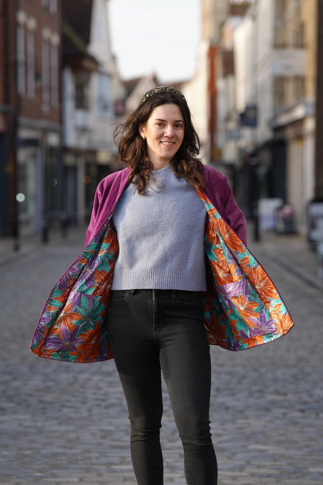 Boysenberry Velvet Jacket - Violet Elizabeth - Clothing