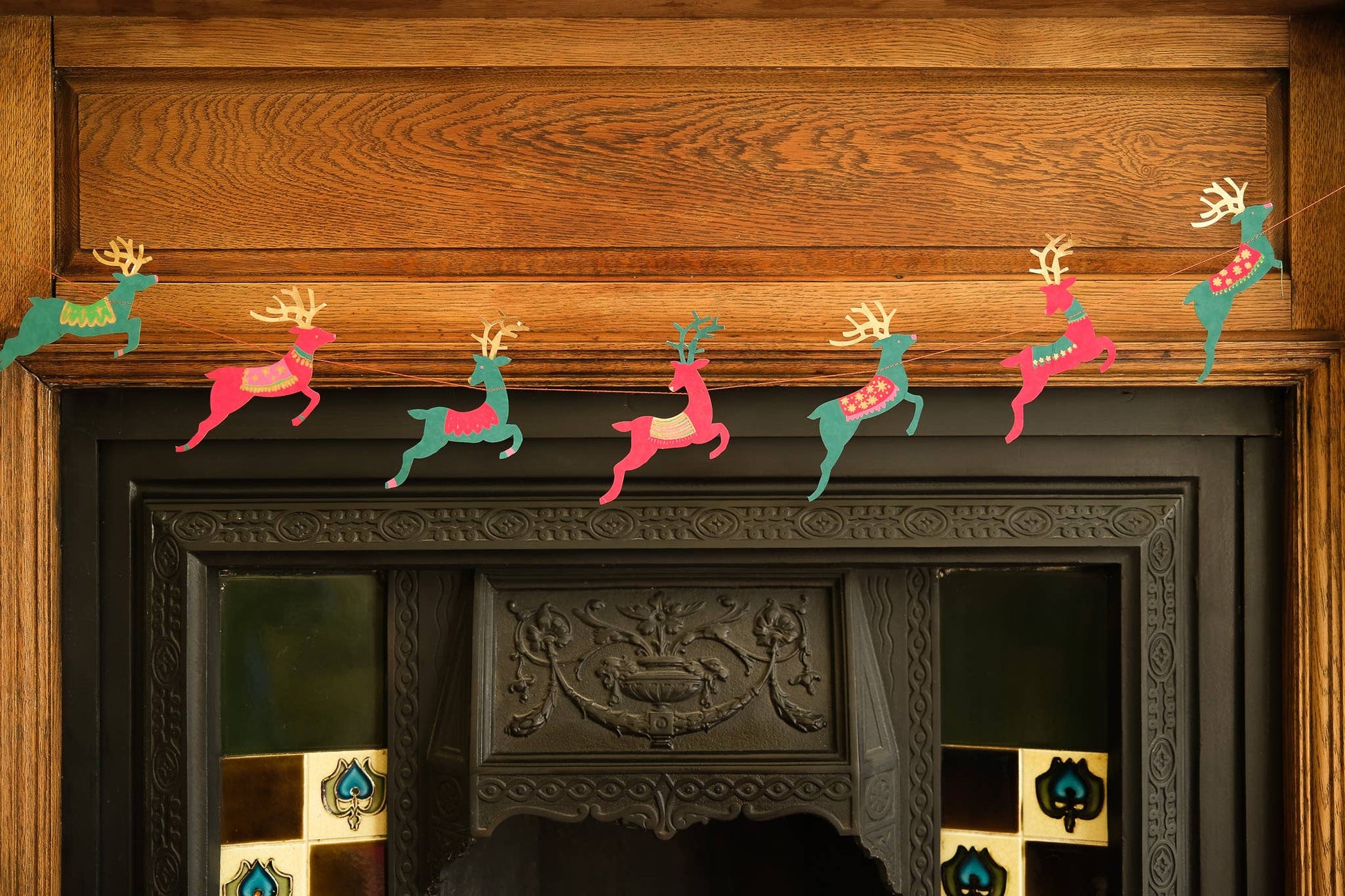 Bright Reindeer Sewn Garland - Violet Elizabeth - 