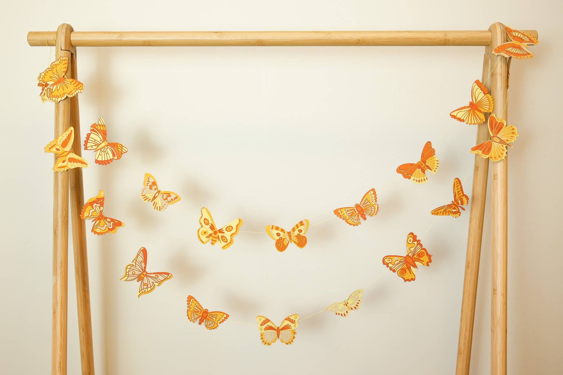 British Butterfly Sewn Garland - Violet Elizabeth - Decor