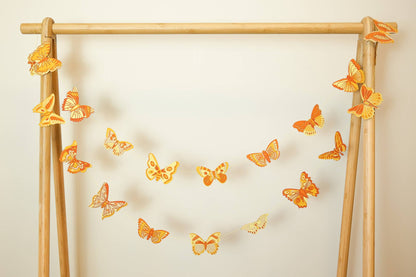 British Butterfly Sewn Garland - Violet Elizabeth - Decor