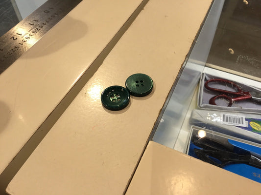Buttons 20mm green - Violet Elizabeth - Haberdashery