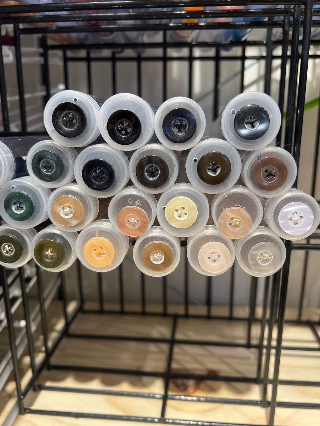 Buttons stylish 4 hole 15mm - Violet Elizabeth - Haberdashery