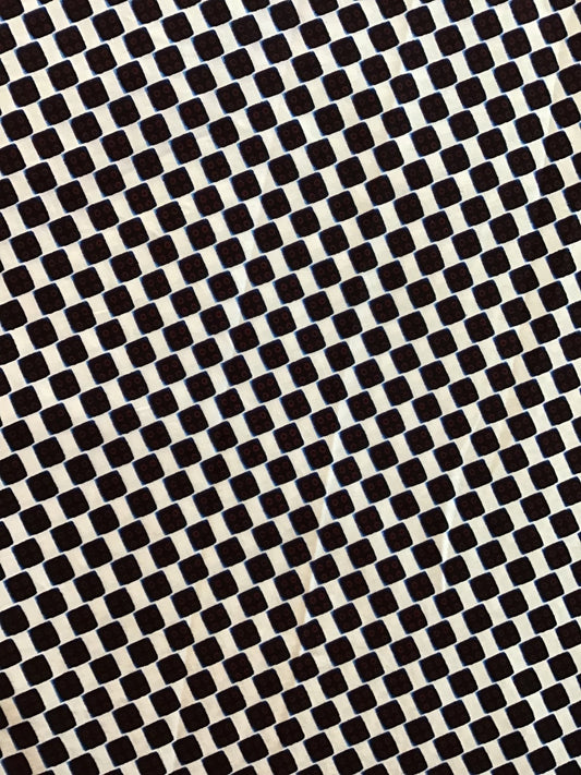 checker board Wax print fabric - Violet Elizabeth - Haberdashery