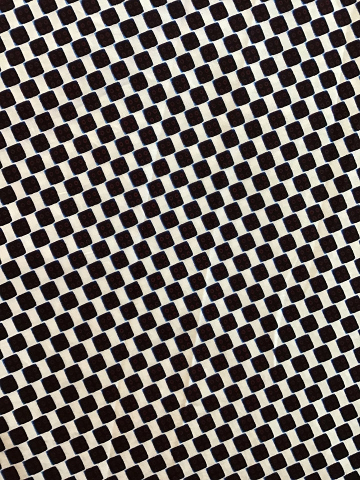 Checker Board Wax Print Fabric
