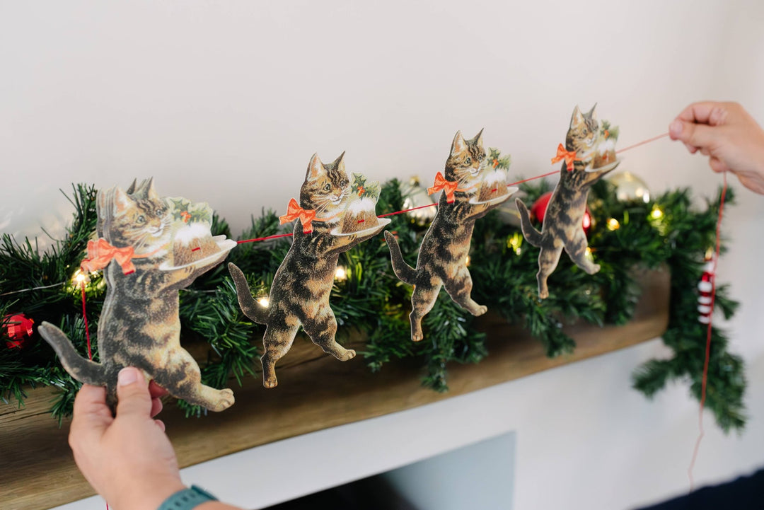 CHRISTMAS CAT GARLAND - Violet Elizabeth - Christmas Decorations